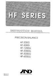 HF A&D Precision Manual only